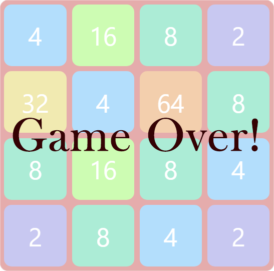 When the board is filled up, you lose.